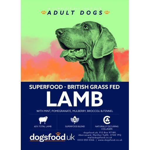 Superfood 65 British Grass Fed Lamb Adult Dog Food