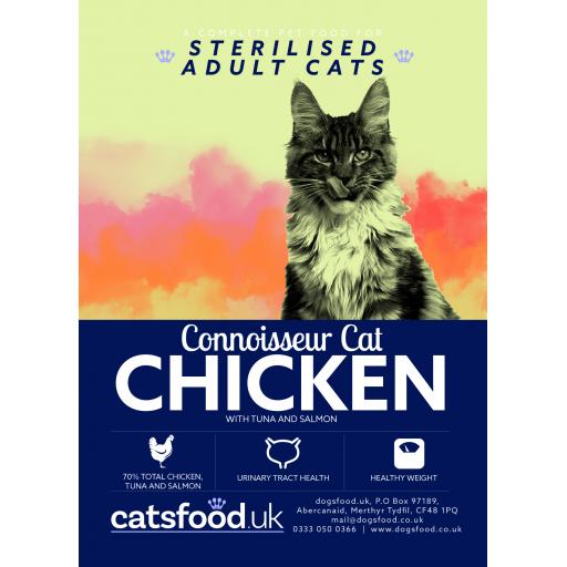 Connoisseur Cat Steril Chicken with Tuna & Salmon Dry Food