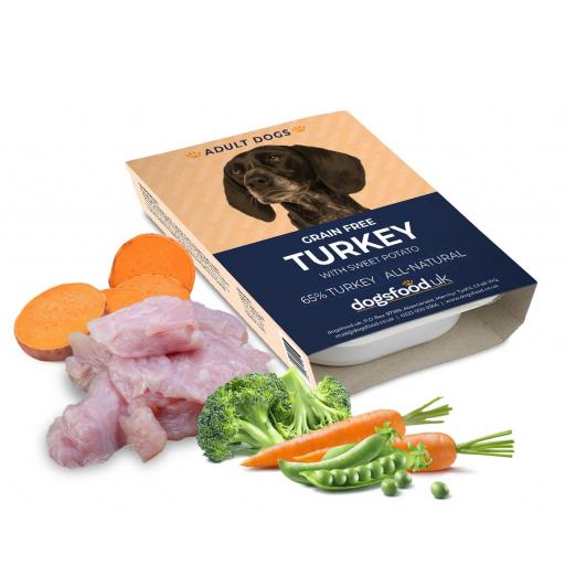 Grain Free Working Dog - Turkey with Sweet Potato & Veg Wet Trays 10 x 395g