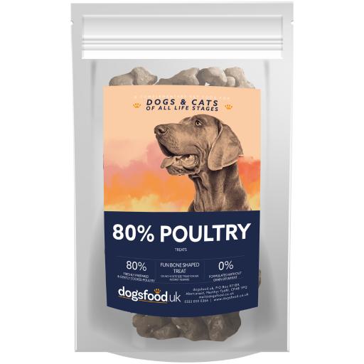 Grain Free 80% Poultry Dog Treats 500g Bag
